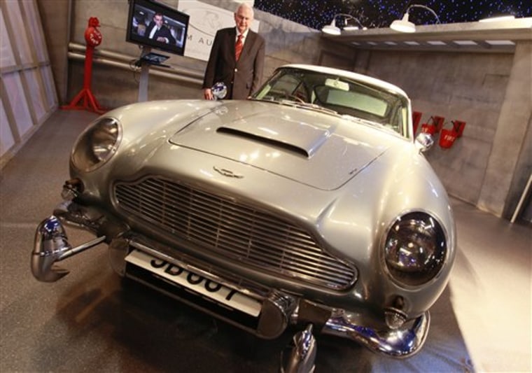 One of the world's most famous James Bond cars — the specially equipped Aston Martin first driven by Sean Connery in ‘Goldfinger’ 
